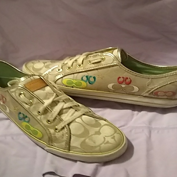 Coach Shoes - Coach Metallic Sneakers